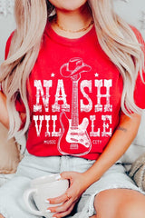 Nashville Western Cowboy Guitar Graphic T Shirt