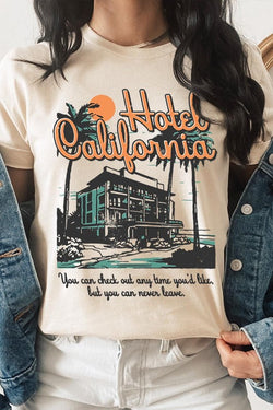 Hotel California Beach Summer Graphic T Shirt