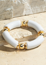 Santorini Resin and Metal Beads Bracelet