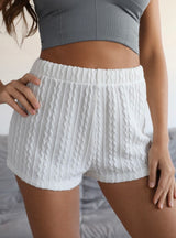 Cable Knit Lounge Shorts - Dainty Jewelry NYC