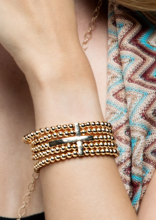 For the trendsetter looking for just the right accessory: this Multi Layer Cross Bracelet has got you covered! Crafted with steel and Ccb metal, this bracelet has a multi layer bead structure with a cross-stretch design - perfect for an elegant finish that won't take itself too seriously. Get ready to up your style game with this super chic bracelet - its dime a dozen design will have heads turning your way!