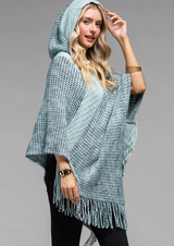 Keep cozy and stylish in our Mint Hooded Mesh Poncho! This classic knit comes with an intricately designed tassel accent, perfect for adding a little pizzazz to any look. Made of 100% acrylic with measurements of L 35.5" W 36" + Tassel 4.5", it's sure to keep you comfy and chic wherever life takes you! Layer it on and get ready to make a statement!