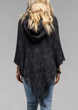 Keep yourself cozy and stylish with this Hooded Mesh Poncho! Made with 100% acrylic, this wonderfully classic knit piece with a hood and tassel accent gives off some serious boho vibes. Keep your fashion game strong and your comfort level higher.  L 35.5" W 36" + Tassel 4.5"
