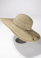 Beige Brown Swirl Stripe Sun Hat - Dainty NYC