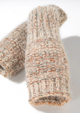 Cozy Fuzzy Multi Latte Color Fingerless Gloves - Dainty NYC