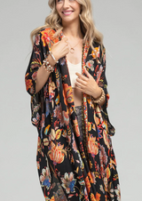 Vintage Flowy Floral Kimono Cover Up