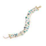 14 Karat Gold Plated Multi Stone Bracelet - Dainty Jewelry NYC