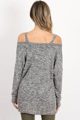 Long Sleeve Cold Shoulder Top - Dainty NYC