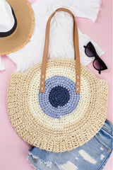 Evil Eye Protection Straw Weave Bag - Dainty NYC