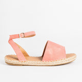 Coral Thick Strap Open-Toe Espadrille Sandals - Dainty Jewelry NYC