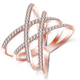 For the brave and daring fashionista, look no further than our Double Crisscross Ring! Featuring a double crisscross pattern and a stunning cz stone inlay, this ring is sure to make a statement! Give your everyday look an edge and show off your unique style. 