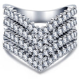 Layered Chevron Ring - Dainty Jewelry NYC