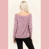 Off Shoulder Solid Sweater Top - Dainty Jewelry NYC